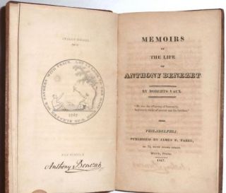 Slavery Quaker Abolitionist Anthony Benezet Memoirs 1817 Leather