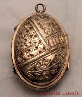 Victorian Antique Domed Oval Locket Rose Cut Garnets Seed Pearl with