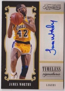 James Worthy 12 13 Timeless Treasures Signatures 34 49 Autograph