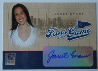 Janet Evans 2004 Donruss Elite Fans of The Game Auto Autograph SP 250