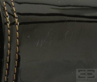 Eric Javits Black Patent Leather Quilted Shoulder Bag