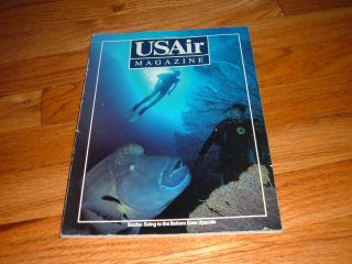 USAir Magazine 1991 Airport RARE Airline Jane Goodall