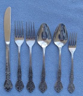 Six Pieces Normandy Japan Stainless Flatware Forks Spoons Knife