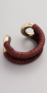 Giles & Brother Leather Wrapped Cortina Cuff