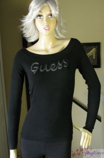 Guess Black Janet Embroidered Logo Sweater