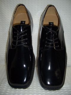 Mens Patent Black Dress Shoes Size 8 1 2 New
