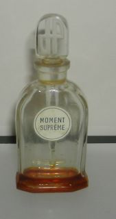Vintage Jean Patou Moment Supreme Perfume Glass Bottle France