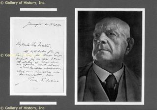 Jean Sibelius Autograph Letter Signed 09 18 1910