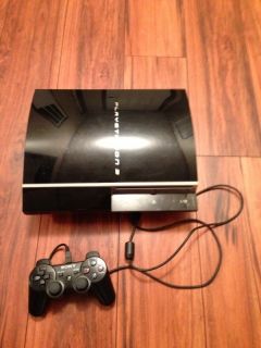 Used Sony PS3 PlayStation 3 80GB Piano Black Console NTSC CECH L01