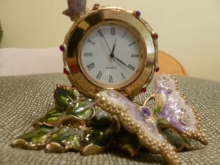 Butterfly Clock Glass Enamel Jay Stongwater Look Alike