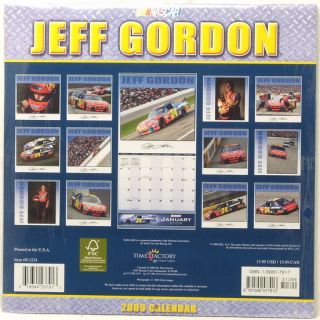 New SEALED Jeff Gordon 2009 NASCAR Wall Calendar