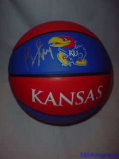 Bill Self Signed Kansas Jayhawks Logo Basketball KU COA
