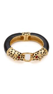 Kenneth Jay Lane Double Leopard Head Bracelet