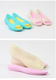 Lucydeliver Women Jelly Shoes Flat Comfortable Pumps Shoes