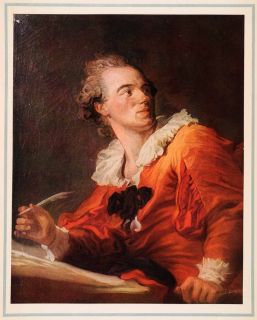   In Print Inspiration Jean Honore Fragonard Writer Seated Table Paper