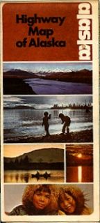 1975 Alaska Official State Highway Road Map Anchorage