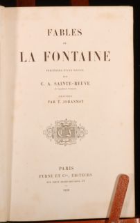 1858 Fables de La Fontaine Sainte Beuve Johannot