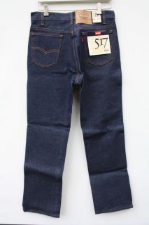   DEADSTOCK Raw Levis 517 Jeans 33x30 USA 70s 80s Boot Cut 501 Indigo