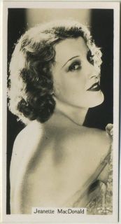 JEANETTE MacDONALD 1934 Sinclair Film Stars Tobacco Card   From Rarer