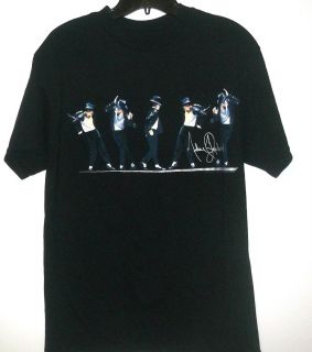  Shirt King of Pop Sz M Black Billie Jean Dance Moves MJ