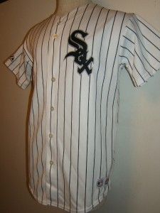 RARE Sewn Bobby Jenks Chicago White Sox Home Pinstripe Jersey SM Med