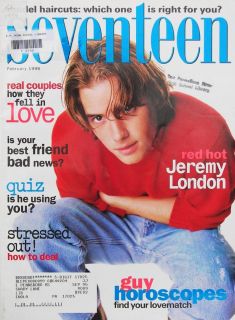 Seventeen Magazine February 1996 Jeremy London