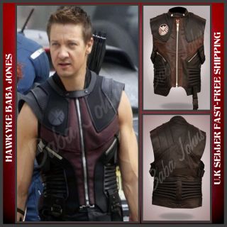 Hawkeye The Avengers Jeremy Renner Perfect Cosplay Costume Leather