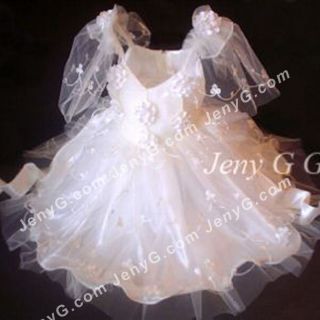 301 Flower Girls Christening Party Pageant Gowns Dresses Ivory 0 5