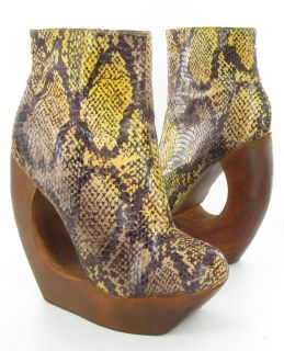 Jeffrey Campbell Rockaway Boots Mustard Womens Size 7 M Used $210
