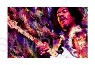 Jerry Garcia Grateful Dead Painting 17x11 Canvas Concert Art Poster