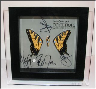 RARE Paramore Autographed Shadow Box 238 of 250