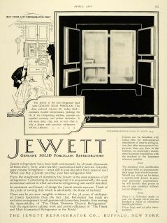 1927 Ad Jewett Porcelain Refrigerator Kitchen Appliance   ORIGINAL