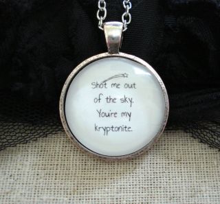 One Direction Inspired Lyrical Quote Necklace One Thing Silver 18