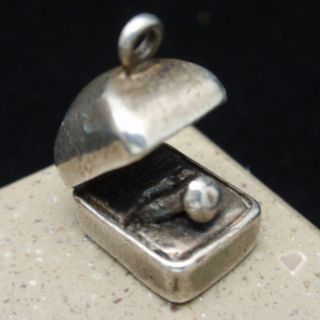 Jewelry Box with Ring Charm Vintage Sterling Silver