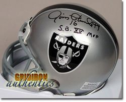 Jim Plunkett Autographed Oakland Raiders Mini Helmet w SB MVP