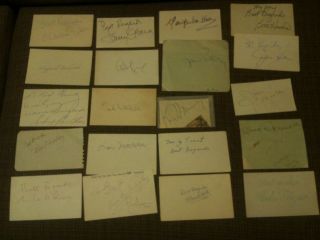Lot of 20 Original Movie Star Cut Autograph 17 1970s and Older
