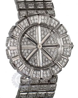 Manart Fine Jewelry Round 18K White Gold Diamond Watch
