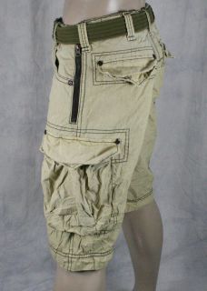 JETLAG Mens Cargo Shorts LCY London city airport Beige w/ removable