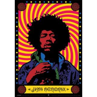 Jimi Hendrix Psychedelic 3 D Poster Lenticular Purple
