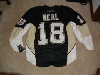 James Neal 18 Penguins Black Authentic Hockey Jersey Sz 52