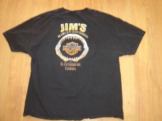 Harley Davidson Jims Harley St. Petersburg Florida Vintage T Shirt