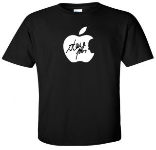 Steve Jobs Signature T Shirt Apple Logo Remember Tee s 5XL by Tee