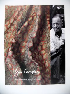 Jim Thompson Falling Leaves Flame Fabric 1999 Print Ad
