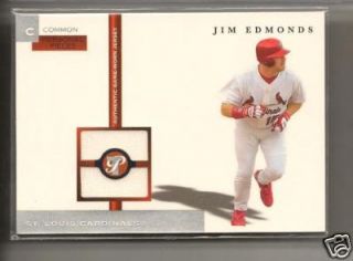 Jim Edmonds Cardinals 05 Topps Pristine JSY Card