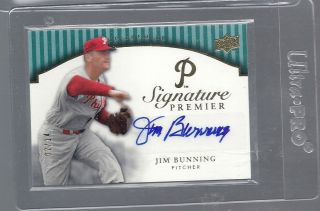 2008 UD Premier Baseball Signature Premier Jim Bunning AUTO /14
