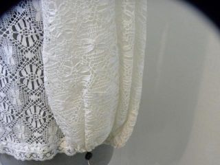 Joanna Mastroianni White Silk Lace Top M Pretty