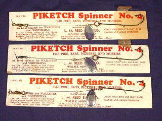 have for auction 12 vintage spinners lures on originals cards. The
