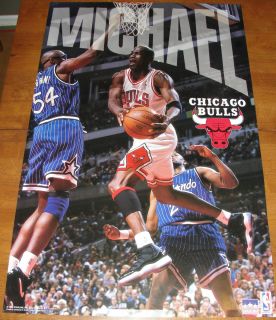 1996 Starline MICHAEL JORDAN full size poster Chicago Bulls new in