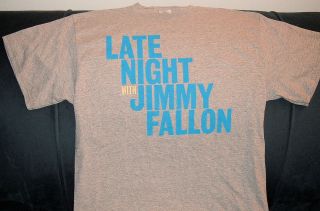 LATE NIGHT WITH JIMMY FALLON~TV SERIES~RARE PROMO T SHIRT~LARGE, NEVER