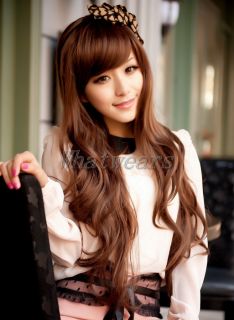 JJ 1pcs 85cm Womens Cosplay Party Lady Wig Wavy Curly Long Hair Wigs